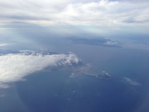 Flying over the Strait of Gibralter